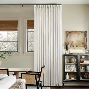 102 Inch Long Curtains Pinch Pleat Linen Curtains for Living Room Bedroom 2 Pane - Picture 1 of 12