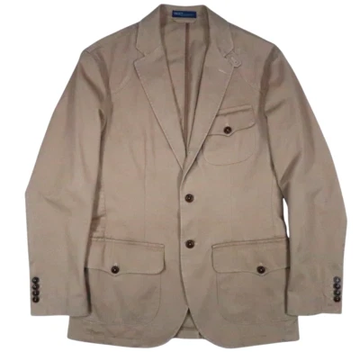 NUEVO POLO RALPH LAUREN DE COLECCIÓN BLAZER ABRIGO DEPORTIVO PARA HOMBRE 40 R RRL DENIM SARGA ROPA DEPORTIVA Foto 1 de 4