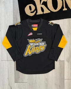CCM Brandon Wheat Kings WHL Blank Men's Black Hockey Jersey - Size Medium - Picture 1 of 12