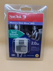 SanDisk Vintage Memory Stick Micro (M2) for Sony Ericsson. Collectors Piece 2GB - Picture 1 of 2