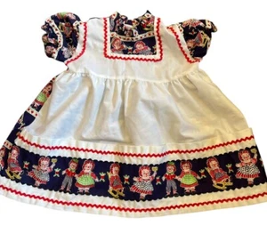 Vintage Fun Frills Doris Brisk Raggedy Ann And Andy Dress 1971 12 Months - Picture 1 of 8