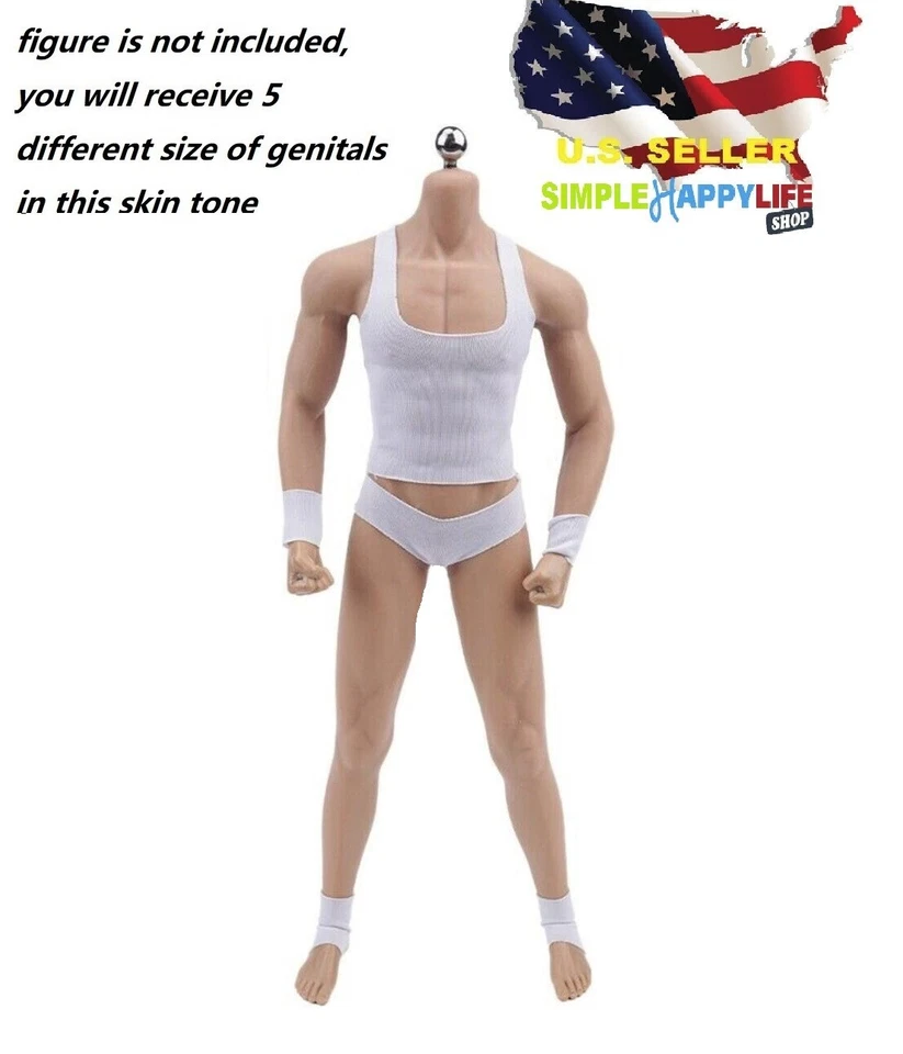JIAOU DOLL 5 x BIG 1/6 scale male Pale skin genitals Penis for 12" Male Body Phicen ❶USA❶