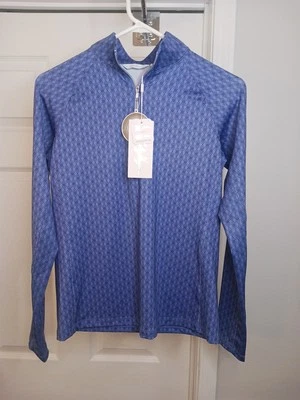 Lady Hagen Women's Sz XS Printed SPF 50+ Long Sleeve Golf 1/4 Zip Shirt Top  - Image 1 of 4