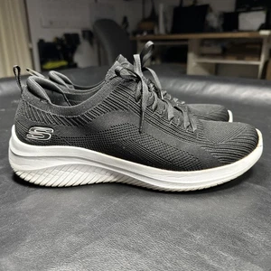 Skechers Black Running Shoes Sneakers Women’s 10 stretch knit padded 550 - Picture 1 of 20