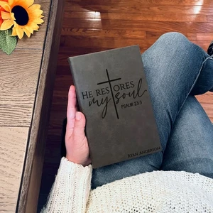 Personalized Prayer Journal for Men & Women, Custom Engraved Name and Faith Gift - Picture 1 of 7