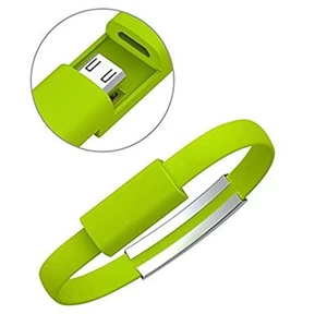 Micro USB Cable Bracelet For Android Smartphones And Other Devices Lime 7E - Picture 1 of 3