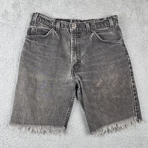 Pantalones Cortos De Colección Levis Jean Para Hombre 30 550 Naranja Tab Desteñido Negro Denim Cortes - Imagen 1 de 14