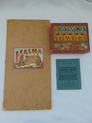 F.H. Ayres 'Halma' Antique Strategy Board Game  - Complete - Image 1 of 4