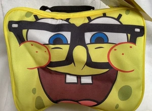 Spongebob Squarepants with Glasses Soft Zipper Lunch Box New with Tags - Picture 1 of 7