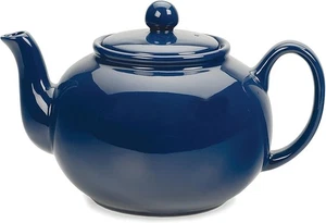 RSVP Large Stoneware 6 Cup Teapot Blue Ceramic Tea Coffee Pot Kitchen Serveware - Picture 1 of 7