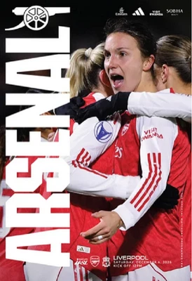 Arsenal Women V Liverpool Women WSL 06/12/25 Official Match Programme  Pre-order - Image 1 of 2