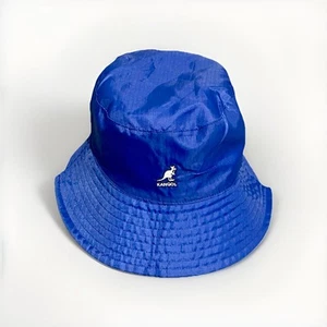 Reversible Vintage Kangol Floral Rev Blue Yellow Red Lahinch Bucket Hat Size M - Picture 1 of 7
