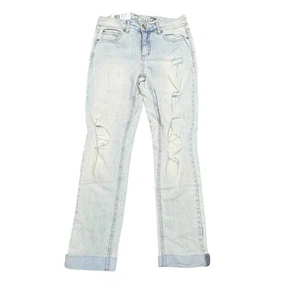 Seven7 Weekend Slim Fit Straight Leg Women's Size 4 Distressed Jeans Denim NWT - Picture 1 of 18