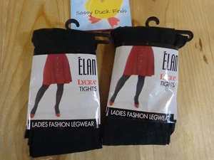 Elan Lycra Tights 2 Pair Black 820 Size B Made in USA - Picture 1 of 3