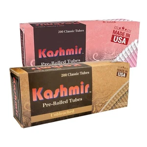 Kashmir Cigarette Tubes Coral & Unbleached King Size 84mm Combo Pack- 400 Ct - Picture 1 of 11