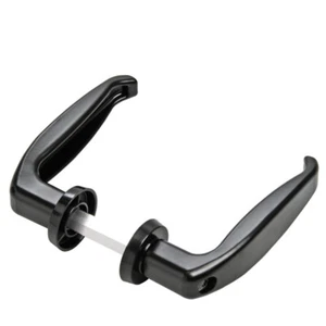 Drückergarnitur, Türdrücker aus Alu in schwarz; Tordrücker, Türdrucker, Torgriff - Bild 1 von 1