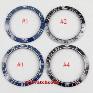 38mm black blue white ceramic bezel insert fit 40mm 41mm GMT bliger mens watch - Picture 1 of 10