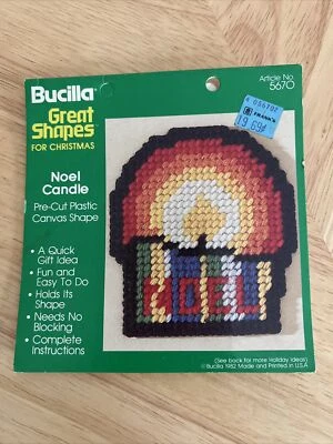 Bucilla Grandes Formas para Navidad Vela Noel Vintage 1982 Foto 1 de 4