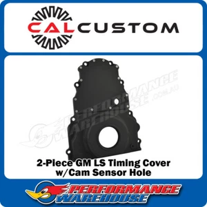 GM LS1 LS2 LS3 Timing Cover W/Cam Sensor Hole - Black Aluminium, Holden, Chev - Bild 1 von 3