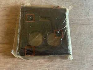 Sierra Duplex Outlet Light Switch Cover Wall Plate Ripped Plastic Bakelite Open - Picture 1 of 24