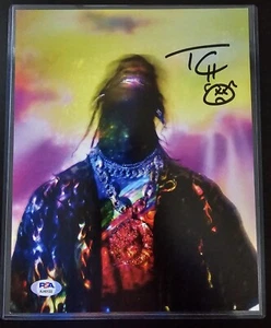 Travis Scott Signed Autographed Lithograph 8x10 Photo w/ Face Astroworld PSA/DNA - Picture 1 of 1