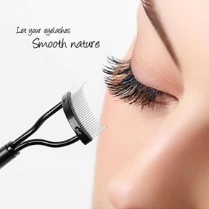 Eyelash Comb Lash Separator Mascara Lift Curl Metal Brush Beauty Makeup Tool DMF - Picture 1 of 8