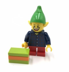 LEGO Elf Plaid Button Shirt minifigure 10245 Santa Workshop