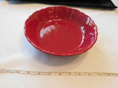 Pavillion by Princess House Berry Red Pasta Bowl Sopa 8.25" Redondo 2.25" Alto Foto 1 de 4