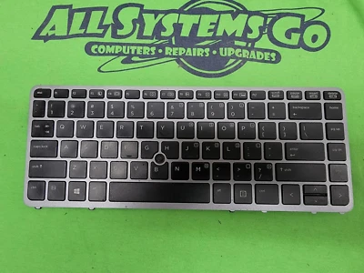 HP Elitebook 840 G2  Genuine Black/Silver US Keyboard - 776475-001 - Imagem 1 de 2