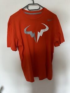 Men’s Nike Dri-Fit Rafael Rafa Nadal T-Shirt Orange Medium