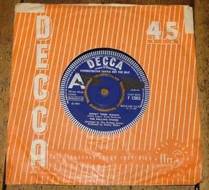 ROLLING STONES HONKY TONK WOMAN b/w YOU CAN'T ALWAYS GET UK DECCA DEMO PROMO 7" - Picture 1 of 4