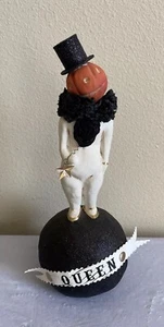 Dee Foust For Bethany Lowe Halloween Pumpkin Head Figure Queen 11” Tall - Picture 1 of 8