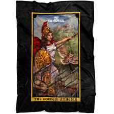 The Goddess Athena The Emperor Tarot Card Greek Witchcraft Blanket (80" x 60")
