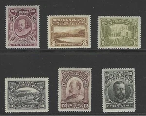 Newfoundland, 1911, Scott #98-103, Complete Set, Mint, O.G., Hinged - Picture 1 of 2