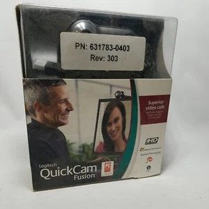 Logitech Quickcam Fusion USB Webcam, Built in Mic, 1.3 Megapixel - Picture 1 of 14