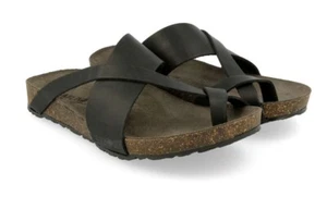 The Haflinger Jackie sandal BLACK Size 37 Lightweight rubber traction sole - Picture 1 of 2