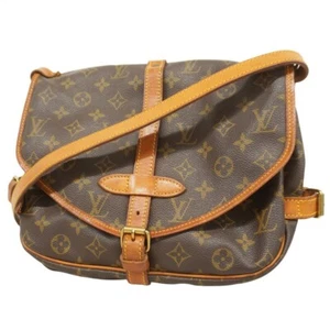 Louis Vuitton Shoulder Bag Monogram Saumur 30 M42256 Brown Open pocket - Picture 1 of 10