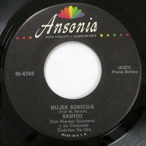 Ramito con Nieves Quintero Y Su Conjunto 45 Felicidades ANSONIA Bomba VG++ #3014 - Picture 1 of 3