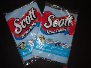 2 Packungen (je 6) Scot Schrubbtücher 2007 wiederverwendbar 11" x 14,5" Reinigungstücher - Bild 1 von 4