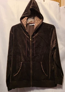 Croft & Barrow womens brown soft zipper hooded jacket 2X - Picture 1 of 2