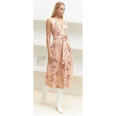 Vestido Camisa Joie Ethelda Floral Lino Para Mujer Talla XS Sin Mangas Cálido Rubor Foto 1 de 4