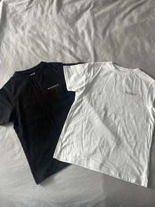 McKenzie Original Sportswear T-shirt 2 Pack Kids Age 10-12 White And Black - Picture 1 of 9