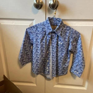 Wrangler Boy’s Button Down Shirt Long Sleeve Plaid One Front Pocket Size XS - Picture 1 of 7