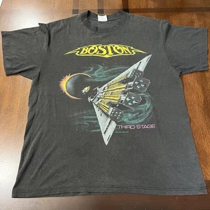 1987 Vintage Boston Shirt Third Stage Tour Classic Rock Don’t Look Back Medium - Picture 1 of 10