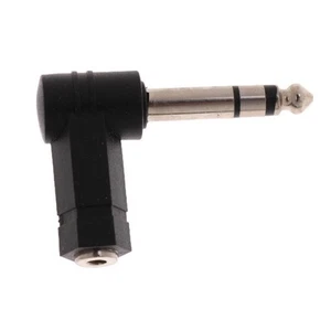 6,35-mm-Stecker auf 3,5-mm-Buchse Mikrofon-Headset Audio-Winkelstücke Stecker - Afbeelding 1 van 5