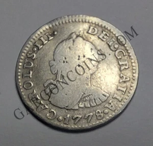 Carlos III 1/2 Real 1778 Mexico F F - Imagen 1 de 2