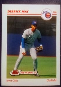 1991 Line Drive AAA #209 Derrick May Iowa Cubs Pre-Rookie Card ⚾ FREE SHIPPING ⚾