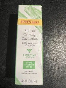 Burts Bees SPF 30 Calming Day Lotion EXP 03/2025^ aloe + rice milk sensitive - Picture 1 of 2