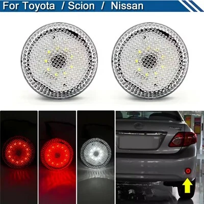 Clear Lens Bumper Reflector LED Tail Brake Lights For Toyota Corolla Scion xB iQ Foto 1 de 4