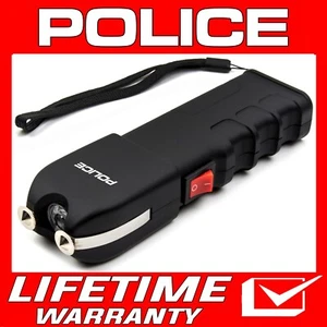 POLICE Stun Gun 928-700 BV Heavy Duty Rechargeable LED Flashlight Black - Picture 1 of 9